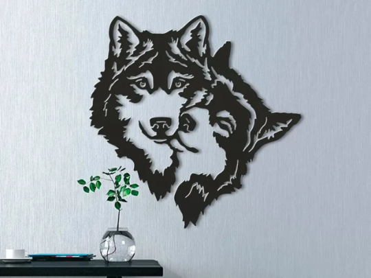 It is Love Huskey Wall Art 3D Printed